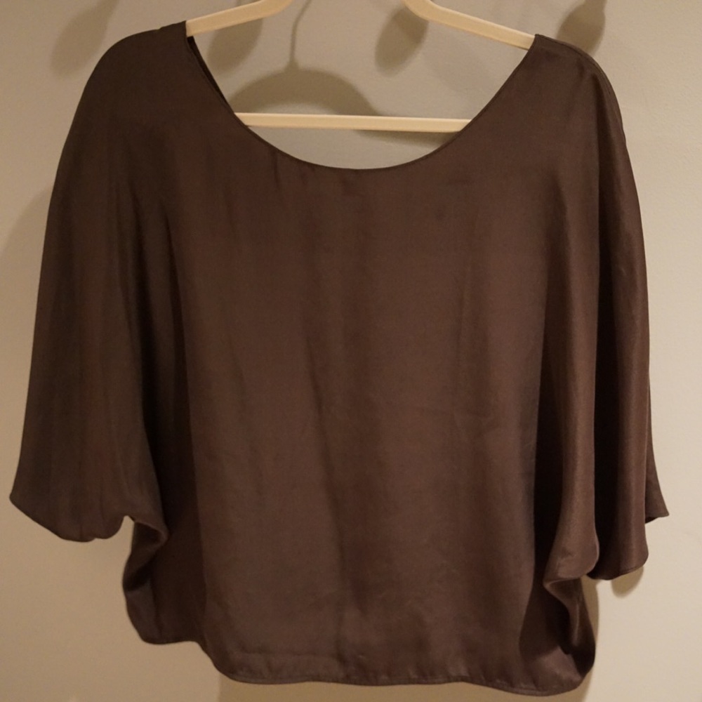 Black silk oversized shirt